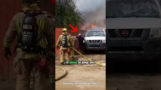 Firefighters Reaction to a Man Jumping into Flames [upl. by Burrill]