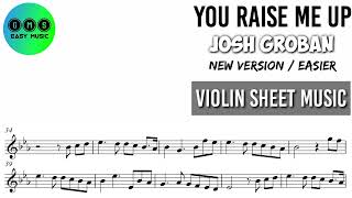 Karaoke  You Raise Me Up  Josh Groban  New Cover  Violin Sheet Music [upl. by Sabian258]