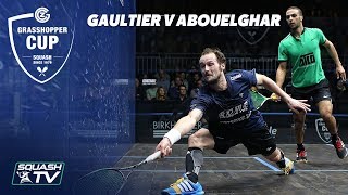 WHAT A MATCH  Gaultier v Abouelghar  Extended QF Highlights  Grasshopper Cup Squash [upl. by Teece]