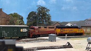 Interchanging cars with the CincinnatiParkersburg train in the Chillicothe yard [upl. by Reppart170]