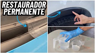 COMO HACER UN RESTAURADOR PERMANENTE PARA PLASTICOS NEGROS EXTERIORES  FORMULA AUTOMOTRIZ [upl. by Ydaj393]