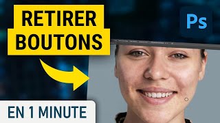 Supprimer des Boutons dun Visage sur Photoshop [upl. by Ayardna960]