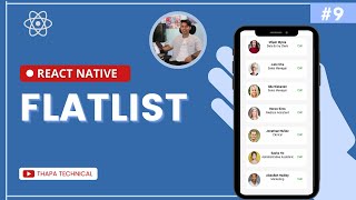 🔴 FlatList in React Native in Hindi 9 [upl. by Yrrehs]