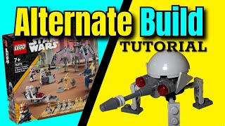 LEGO Star Wars Dwarf Spider Droid ALTERNATE BUILD Tutorial  Clone amp Droid Battle Pack Set 75372 [upl. by Derby182]