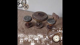 Steampunk style  Miniature chairs and table part 10 [upl. by Irmina]