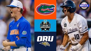 2 Florida vs Oral Roberts CRAZY GAME  College World Series 10 Game  2023 College Baseball [upl. by Dolora852]