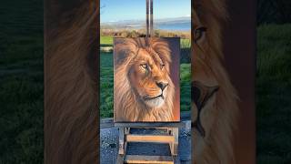 Realistic Lion Painting in Acrylics [upl. by Akihsay]