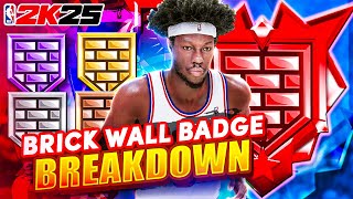 Brick Wall Badge Breakdown What tier do you need this badge on your Center Build in NBA 2K25 [upl. by Nicholl]