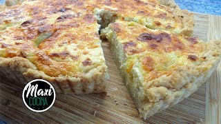 TARTA DE CEBOLLA CON MASA CASERA  Receta facil  Maxi Cocina [upl. by Dlaregztif]