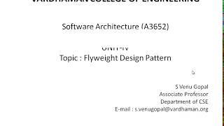 Flyweight Design Pattern by S Venu Gopal [upl. by Anilag]