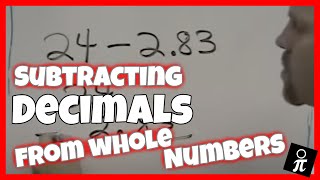 Subtracting decimals from a whole number [upl. by Groark489]