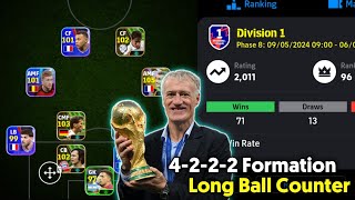 4222 Formation X Long Ball Counter 🔥😱 Individual Instructions Guide ✅ eFootball 2024 [upl. by Eboj910]