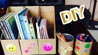 DIY DESK ORGANIZERS TUTORIAL [upl. by Yaker]