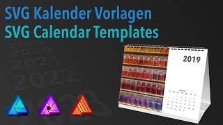 Affinity Designer Publisher amp Photo  SVG Kalender Vorlagen [upl. by Tobiah]