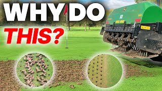 GOLF GREEN AERATION  A GOLFERS NIGHTMARE 😱 [upl. by Chapen]