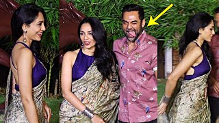 Sobhita Dhulipala Spotted At Manish Malhotra Diwali Bash  Sobhita Dhulipala Latest Video [upl. by Ahsia]