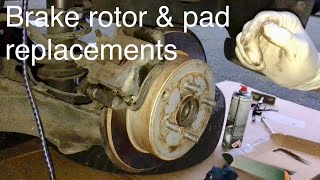 How to replace the REAR brake rotors and brake pads amp adjust hand brake [upl. by Edualcnaej]