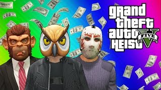 GTA 5 Heists 1 Stealing the Plane amp Prison Bus GTA 5 Online Funny Moments Part 1 [upl. by Mireielle]