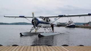 DHC 2 Beaver floatplane taxi and takeoff [upl. by Teodor]