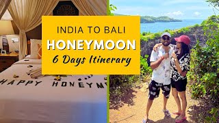 Bali Honeymoon Itinerary  Bali Itinerary 6 days  Bali 6 days Honeymoon from India [upl. by Camile]