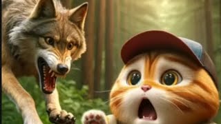 Jackal Atack on cute angry kitten 😿 jack forester jackals catvideos [upl. by Eelik837]