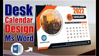 2022 Desk Calendar Design in Microsoft Word Hindi Tutorial  Table Calendar Design [upl. by Durtschi825]