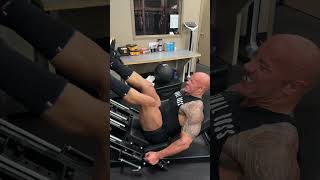 The Rocks Uncut Leg Day Workout   WrestleMania Training Camp [upl. by Neersin]