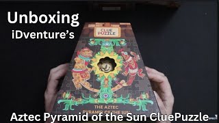 Unboxing iDventures Aztec Pyramid of the Sun CluePuzzle Kickstarter rewards [upl. by Kessia656]