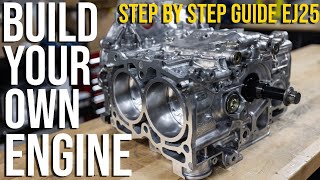 Subaru EJ25 Engine Build Tutorial  Step by Step Guide [upl. by Aihsenyt]