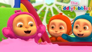 Tubby Custard Slide  Tiddlytubbies  Cartoons for Kids  WildBrain Little Ones [upl. by Gregg]