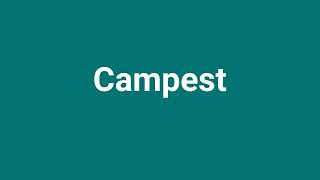 Campest Meaning and Pronunciation [upl. by Ailaza]