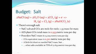 Arresting Climate Change 12 Eureka A CO2 Salt and Water Budget [upl. by Halsted]