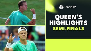 Alcaraz Battles Korda Rune amp De Minaur Lock Horns  Queens 2023 SemiFinal Highlights [upl. by Silverman64]