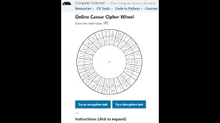 How to use the online Caesar Cipher Wheel to encrypt and decrypt messages [upl. by Ycnej]