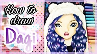 Topmodel Malbuch  How to draw DagiBee  Dagi malen  Copics  Foxy Draws [upl. by Yeclehc531]