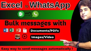 Excel to Whatsapp messages  Image  Audio  Video  PDFs  Documents all in one VBA Code 🔥🔥🔥 [upl. by Rusell421]