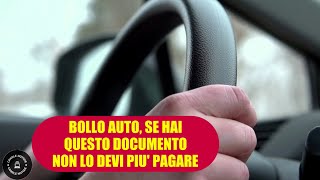 Bollo auto con questo documento puoi ottenere lesenzione Richiedilo al tuo Comune [upl. by Gnuy]