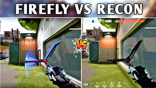 RGX 11Z PRO FIREFLY VS RECON BALISONG COMPARISON  WHAT IS THE BEST BUTTERFLY KNIFE SKIN IN VALORANT [upl. by Ramedlav96]