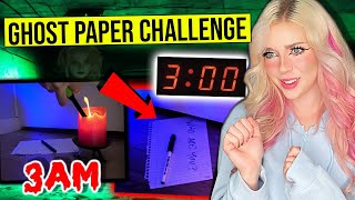 DO NOT DO THE GHOST PAPER CHALLENGE AT 3 AMSCARY WE GOT HAUNTED [upl. by Hopkins]