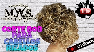 Corte Bob para Cabello Rizado paso a paso [upl. by Norrahc]