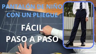 COMO HACER EL TRAZO DE PANTALÓN PARA NIÑO PASO A PASO [upl. by Imoen]