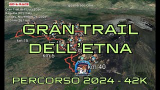 Gran Trail dellEtna 2024 vola sul percorso di 42 km [upl. by Adlay]