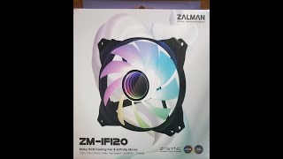 Zalman ZMIF120 Milky RGB Infinity 120 PWM ARGB 3pin Fan Review Pt 1 [upl. by Saidel]