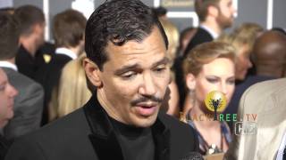 54th GRAMMY® Awards  El DeBarge gets tearyeyed on the carpet as he sings Whitney Houston [upl. by Ardnwahsal]