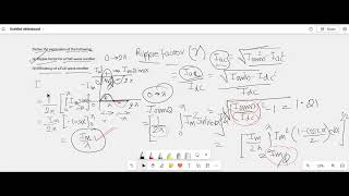 LAQ7 Derive the expression of the following a Ripple factor for a Halfwave rectifier b Effic [upl. by Dowd216]