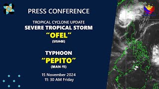 Press Conference STSOfelPHUsagi TyphoonPepitoPHManyi at 1130AM  November 15 2024Friday [upl. by Calen]