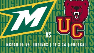 McDaniel Football Highlights  11224 vs Ursinus [upl. by Tankoos]