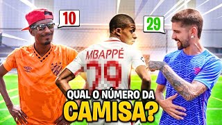 DESCUBRA O NUMERO DAS CAMISAS DOS JOGADORES PARA CHUTAR [upl. by Eitnom]