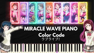 MIRACLE WAVE Piano Cover Color Code EngKanRom lyrics [upl. by Aissak]