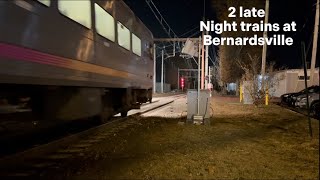 2 late night trains at Bernardsville [upl. by Alemak586]